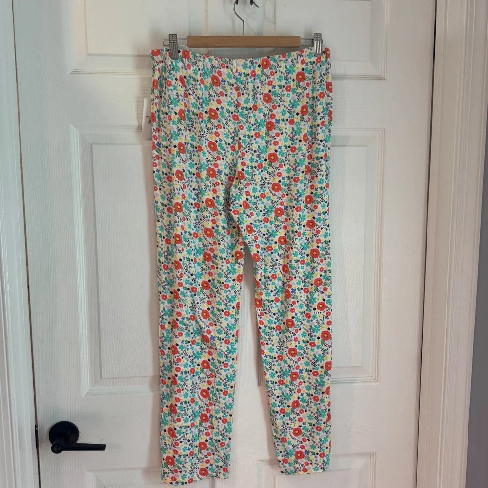 Life is Good Sleep Pants Women Medium Cloud White Floral Lightweight S22-W40103
